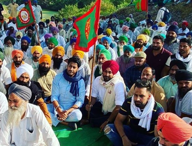 harbhajan maan with kisan protest