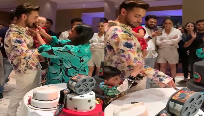 inside image of arpita and aayush sharma birthday pics