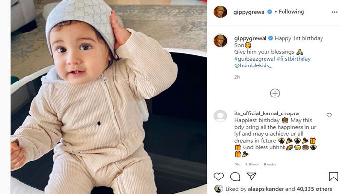 gippy grewal shared gurbaaz on his 1st birthday