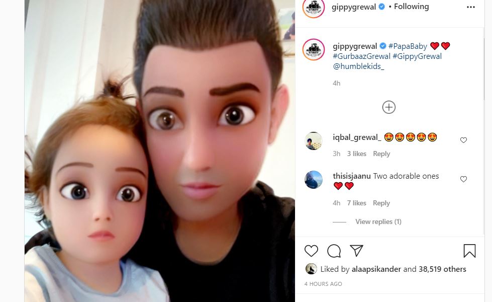 inside post of gippy grewal with gurbaaz