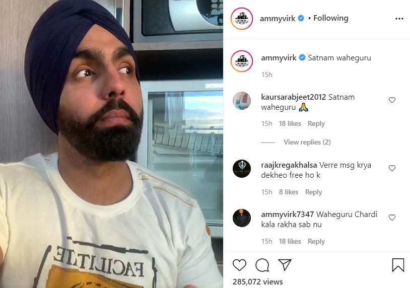 image of ammy virk live for farmer protest