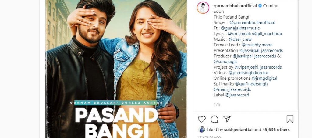 image of gurnam bhullar new song poster