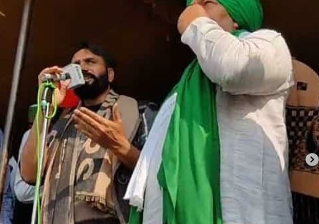 inside image of farmer protest