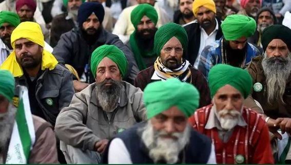 inside image of farmer protests delhi