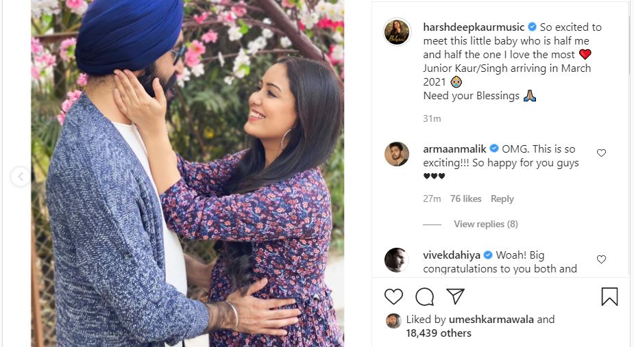 inside pic of harshdeep kaur announced her pregnacy