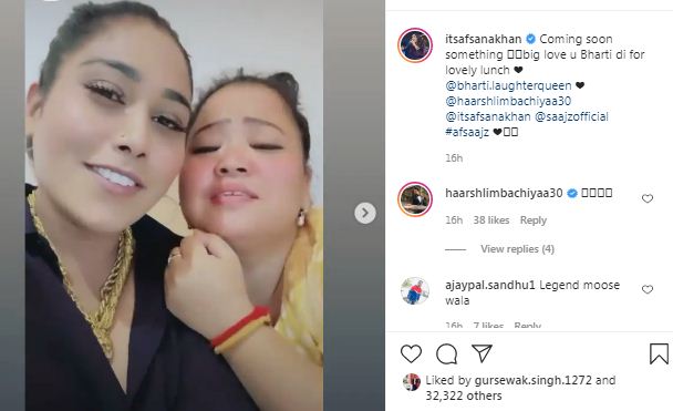 inside image of bharti singh welcome afsana khan and saaj