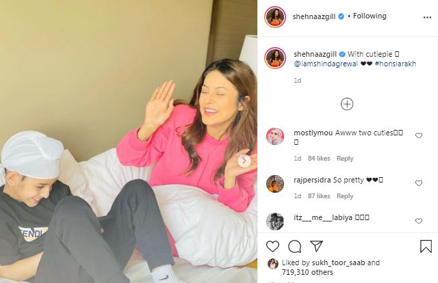 inside image of shehnaaz gill with shinda