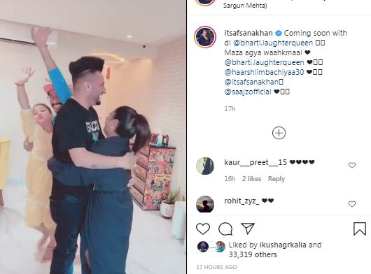 inside imge of afsana khan and saaj at bharti singh