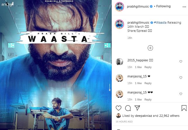 prabh gill waasta poster