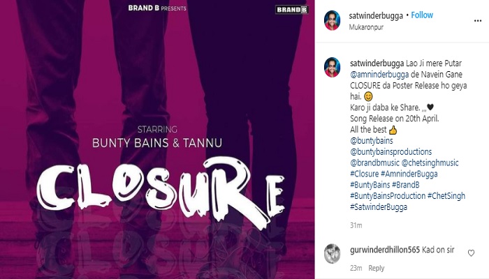 Amninder Bugga song poster