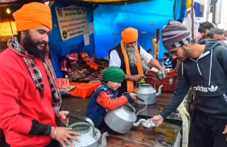 inside image of farmer protest