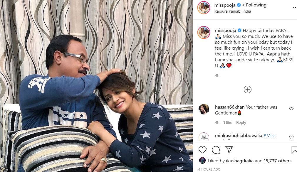 inside image of miss pooja instagram post