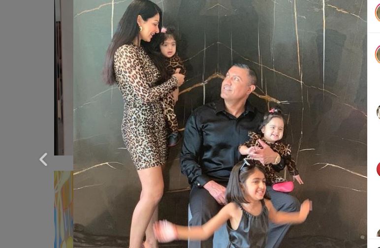 neeru bajwa with family