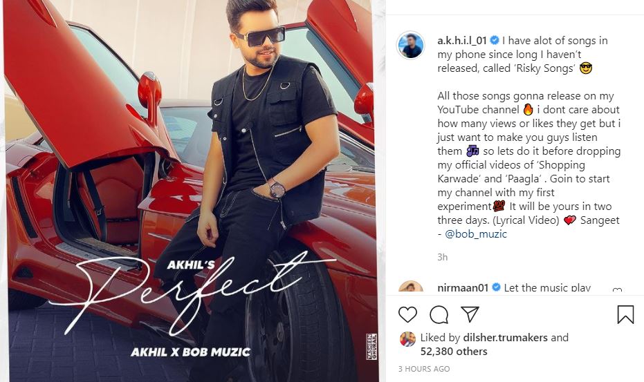 perfect poster shared by akhil