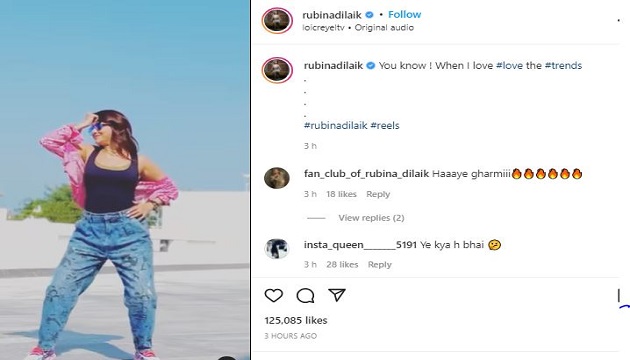 Rubina Dilaik dance video