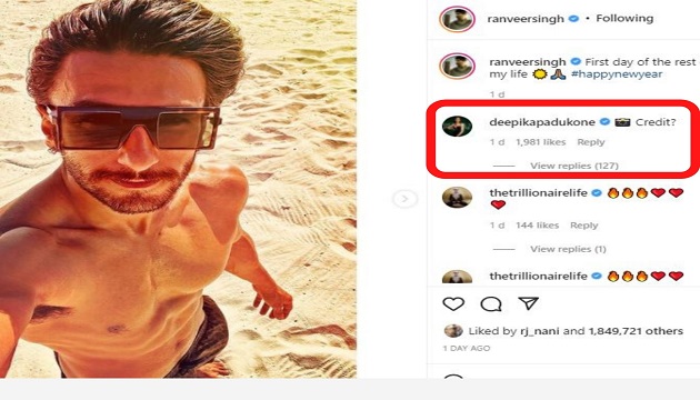 DEEPIKA COMMENT RANVEER POST