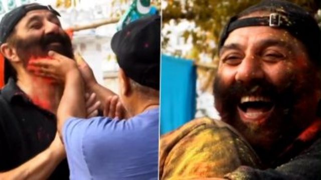 Sunny Deol, Anil Sharma celebrate Holi on the sets of 'Gadar 2'
