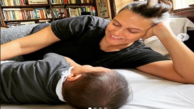 Neha Dhupia With son