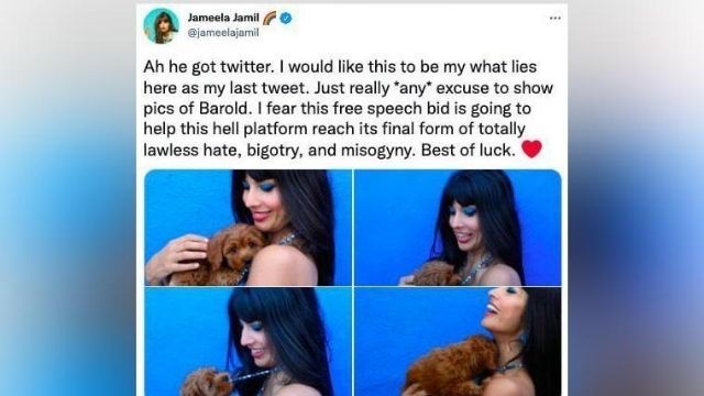 Jameela Jamil quits Twitter after Elon Musk buys it; know how much it cost to buy Twitter