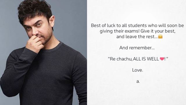 aamir khan gives his best wished to board exam students