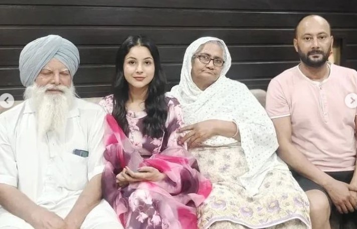 shehnaaz gill with her grandparents