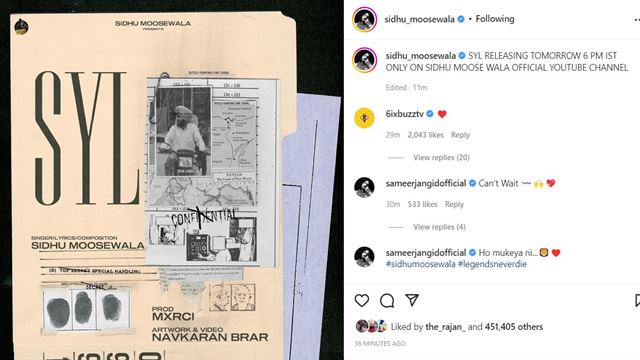 'Hasn't finished yet': Sidhu Moose Wala's song SYL to release posthumously 