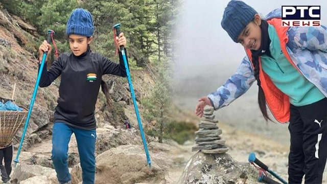 Mount Ropar 7-year-old girl from Ropar makes history, reaches base camp of Mount ...