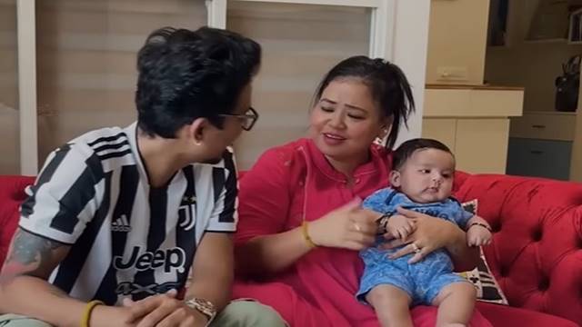 bharti and harsh with son