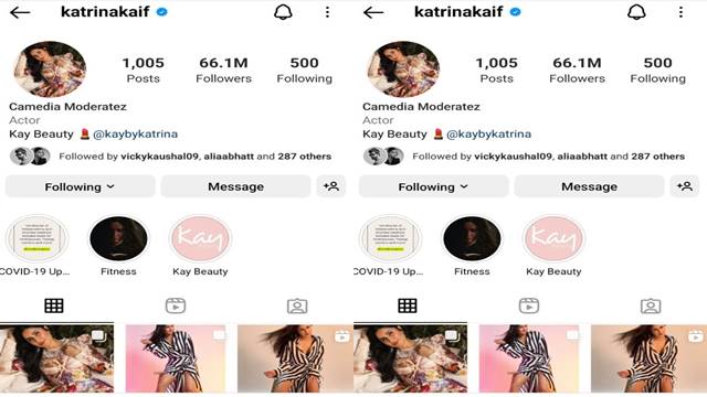 inside image of katrina kaif istagram account