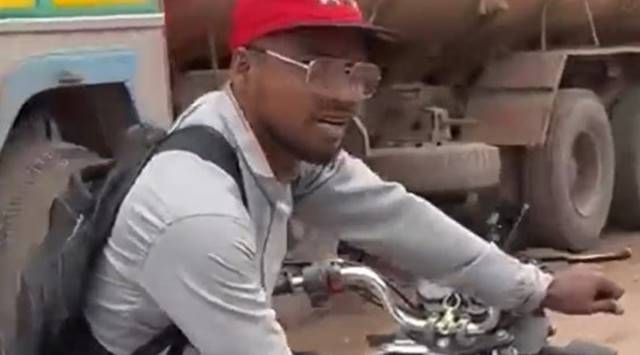 viral video of a stuntman