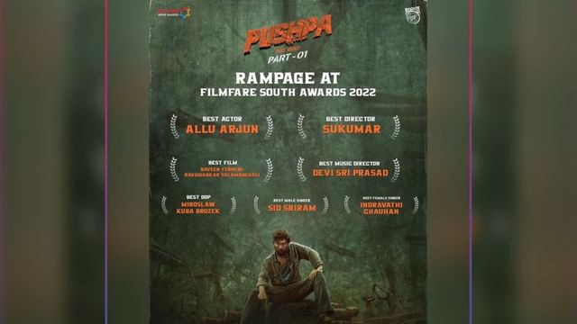 South Filmfare Awards 2022 winners list: Suriya’s 'Soorarai Pottru' and Allu Arjun-starrer 'Pushpa' win big