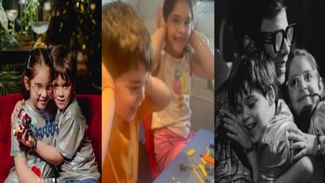 karan johar seen with kids