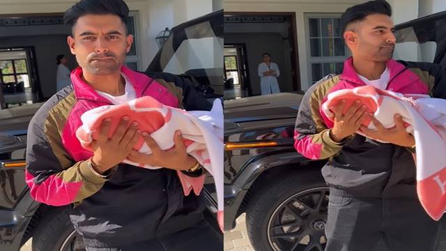 parmish with new baby girl